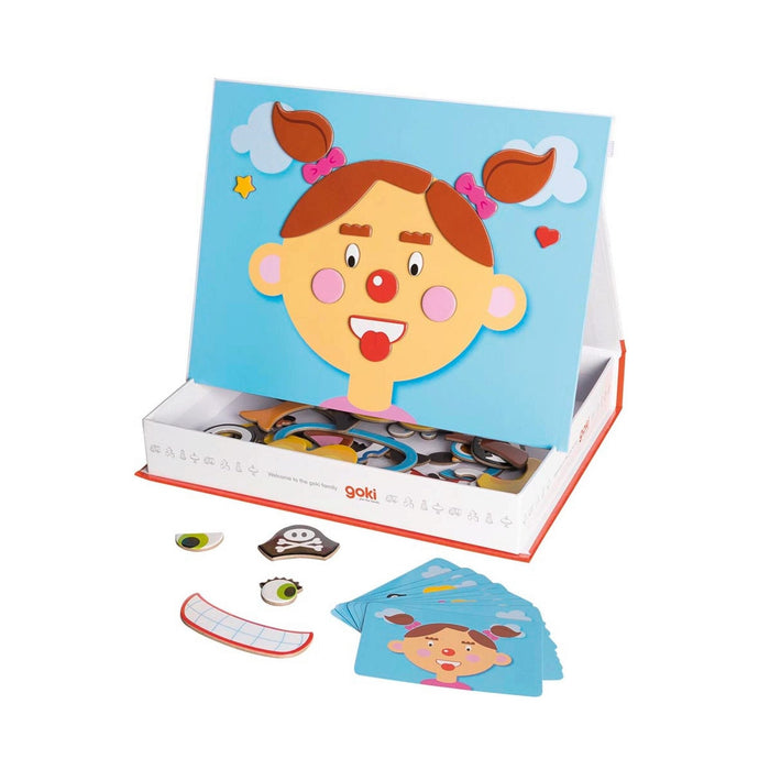 Magnetic game, funny faces girl (58492)