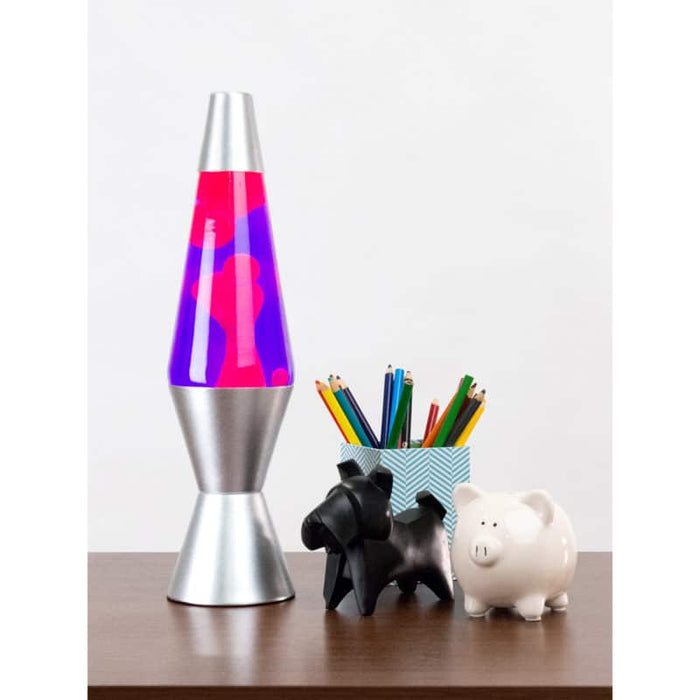 Lava Lamp: 14.5 in. - Pink/Purple/Silver