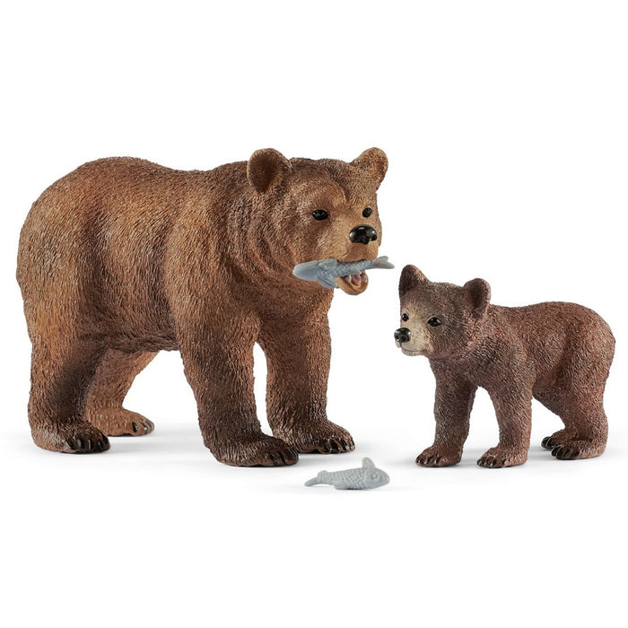 Wild Life - Grizzly Bear Mother with Cub (42473)