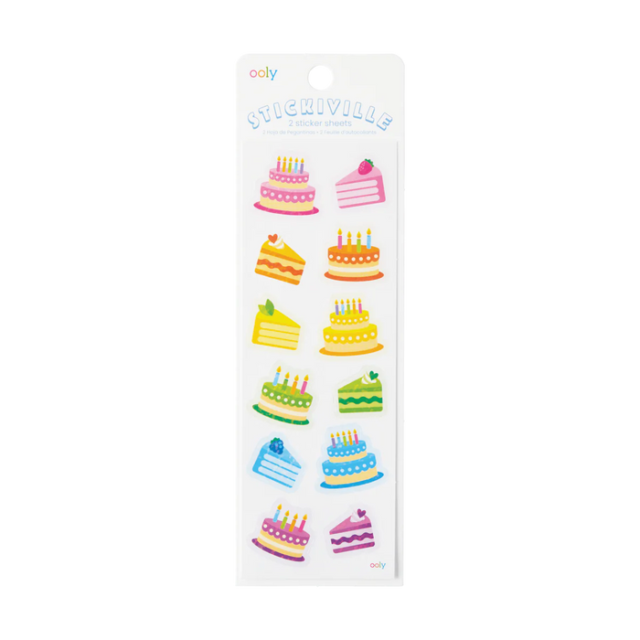 Stickiville: Skinny Stickers - Birthday Cakes - 2 Sheets (120-132)