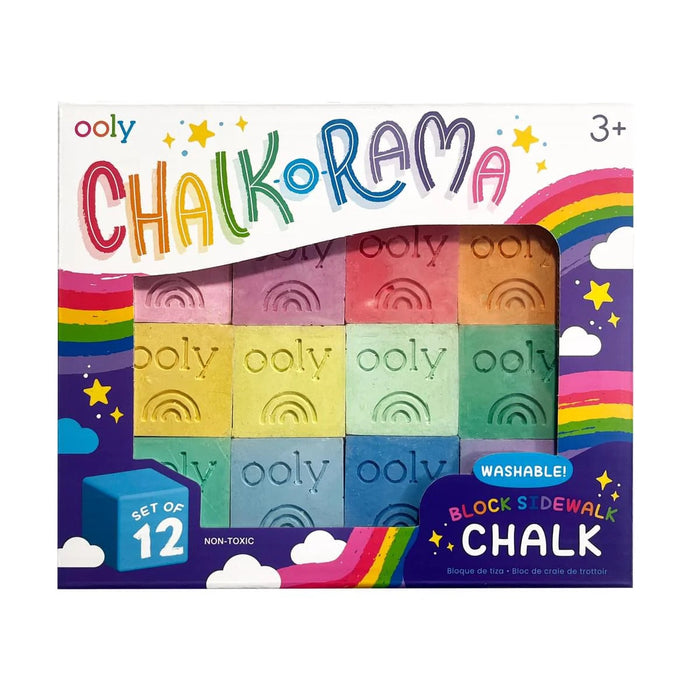 Chalk-O-Rama: Block Sidewalk Chalk - 12pc Set (124-007)