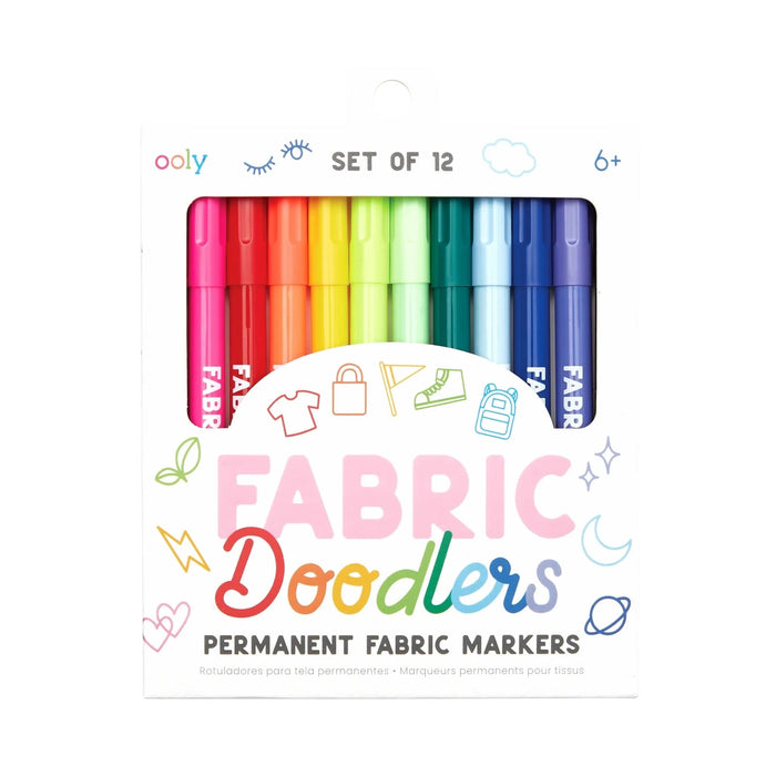 Fabric Doodlers: Permanent Fabric Markers - 12pc Set (130-102)