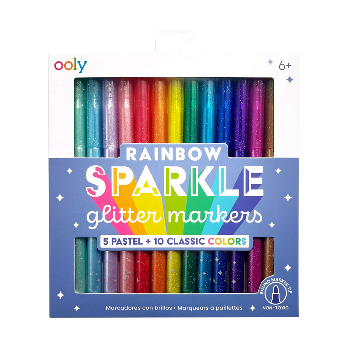 Rainbow Sparkle: Glitter Markers - 15pc Set (130-113)