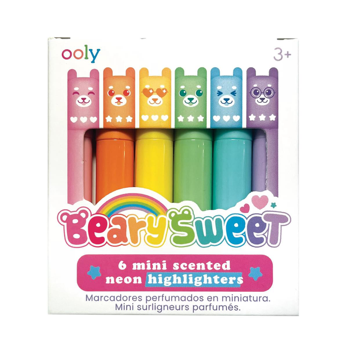 Beary Sweet: Mini Scented Neon Highlighters - 6pc Sets (130-117)