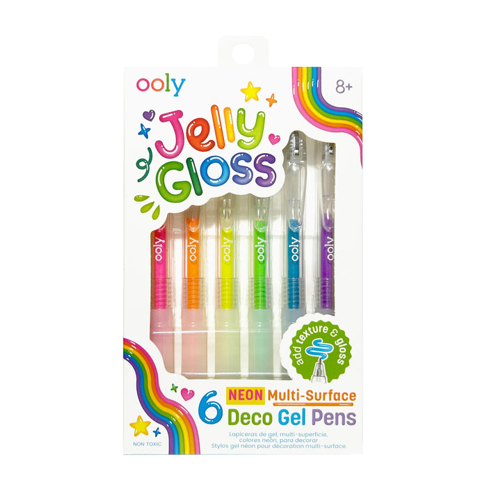 Jelly Gloss: Neon Multi-Surface Deco. Gel Pens - 6pc Set