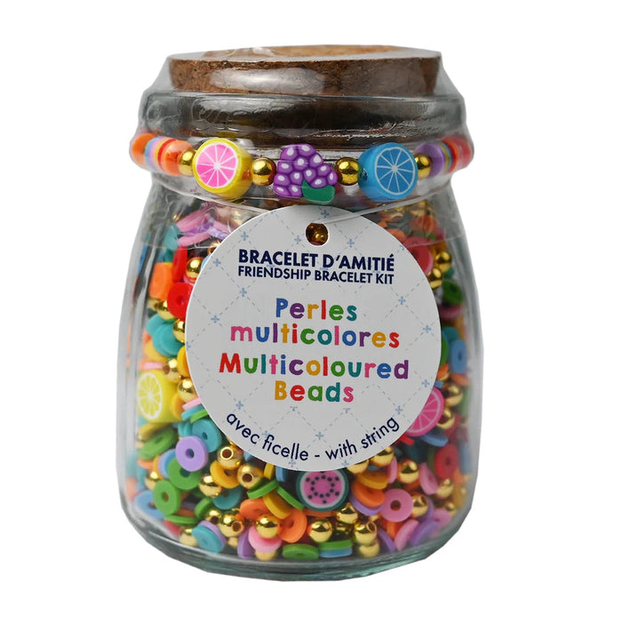 Friendship Bracelet Kit - Multicoloured Beads Jar