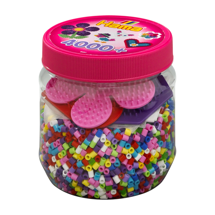 Midi 4k Beads/Pegboards in Jar-Pink