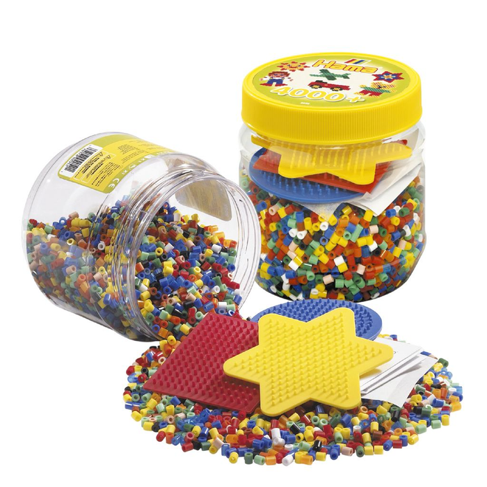 Hama: Midi 4k Beads/Pegboards in Jar-Yellow
