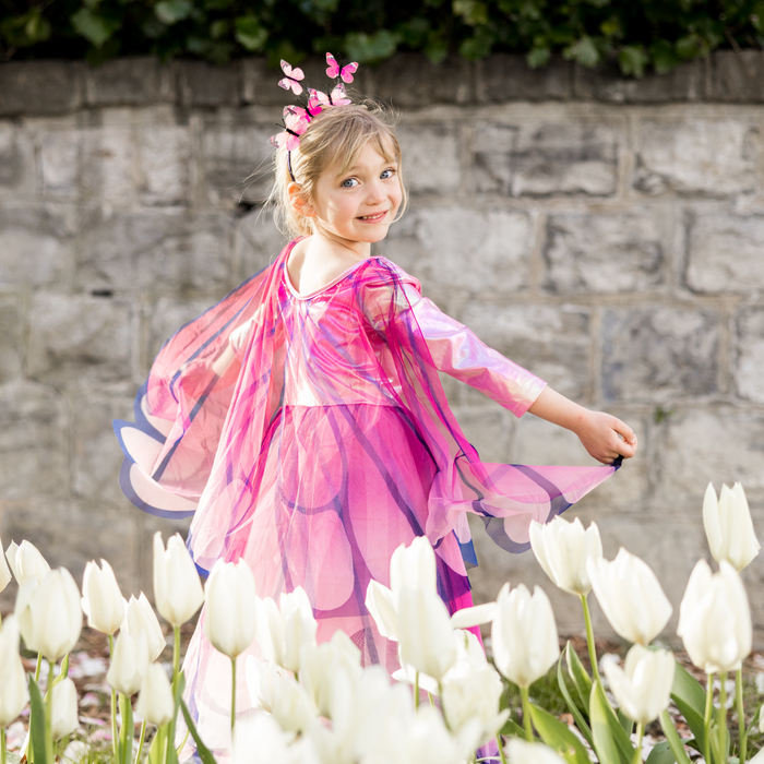 Dress w/ Wings - Butterfly Twirl, Pink, 5-6 Years (32525)