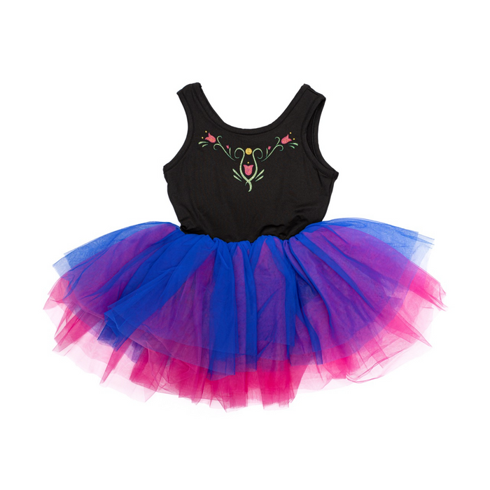 Anna Ballet Tutu Dress, Black/Multi, Size 5-6 (34695)