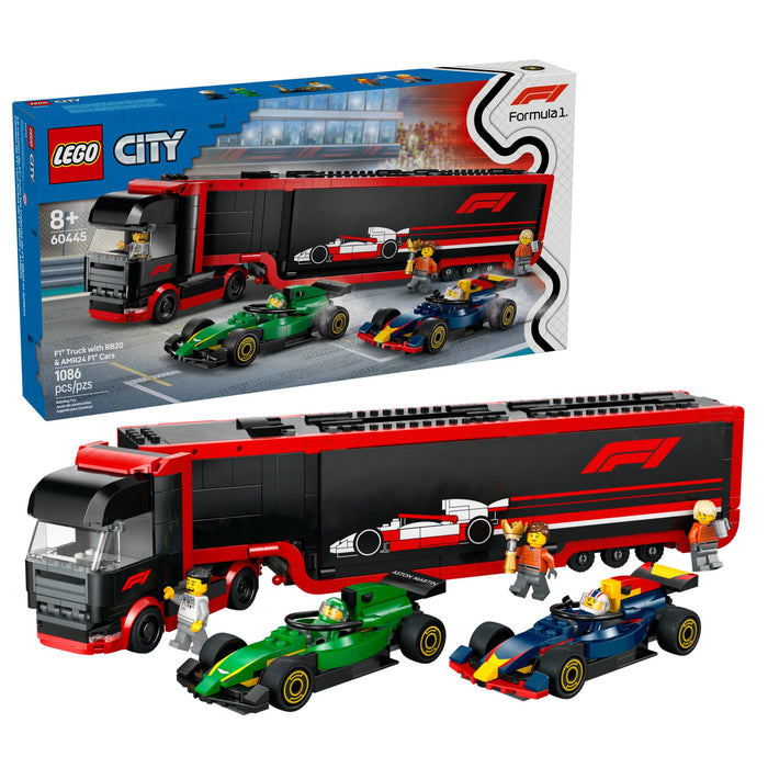 F1 Truck with RB20 & AMR24 F1 Cars - City Vehicles (60445)