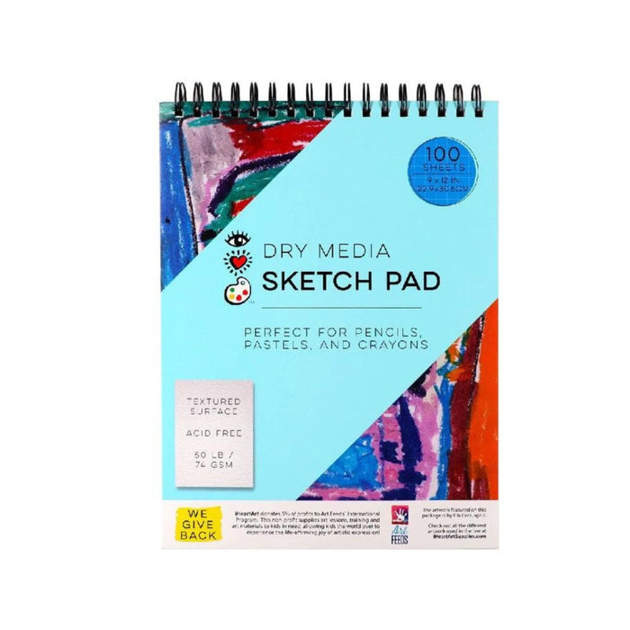 iHeartArt - Dry Media Sketch Pad (100 pgs) 9 x 12 in.