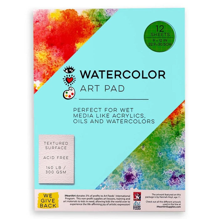 iHeartArt - Watercolor Art Pad (12 pgs.) 9" x 12"