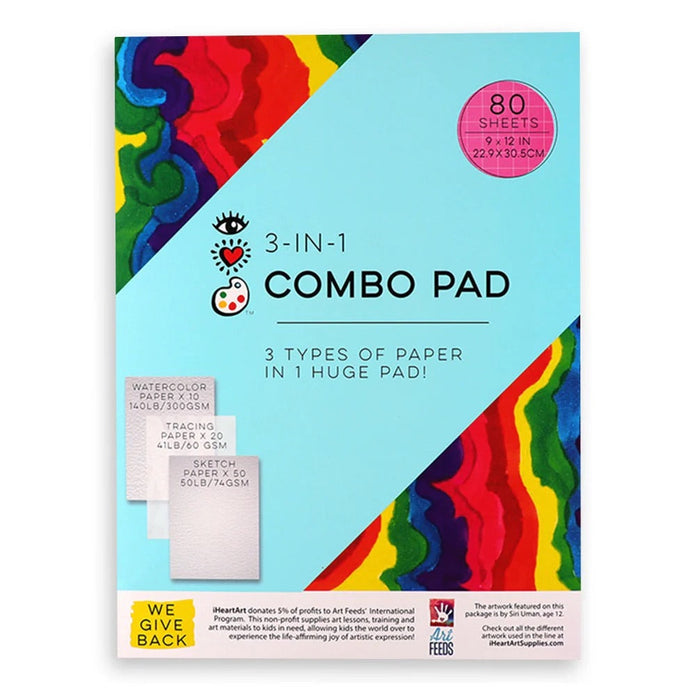 iHeartArt - 3 - in - 1 Combo Pad 9 x 12 in.