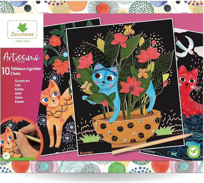 Artissimo - LG Scratch Art - Cats 10pc (KT)