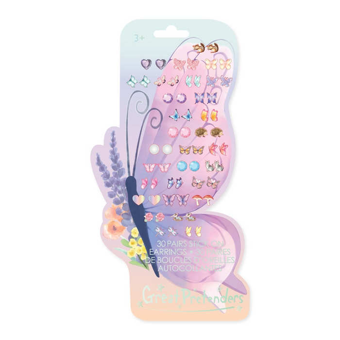 Butterfly Sticker Earrings, 30 Pairs (87521)