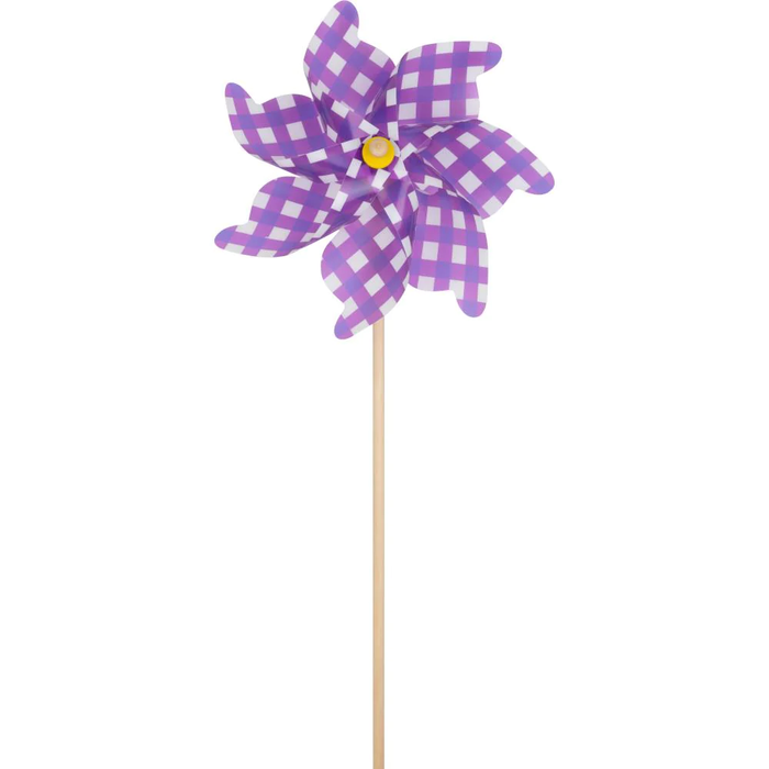 Purple Pinwheel w/ White Polka Dots - 21 in