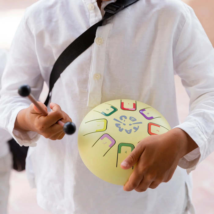 Tongue Drum 6 in. - 8 Tones Mellow Yellow