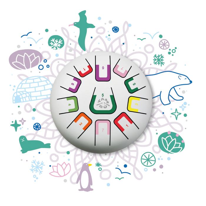 Tongue Drum 8 in. - 11 Tones Iceberg Dream - Tambu (TMB08W)