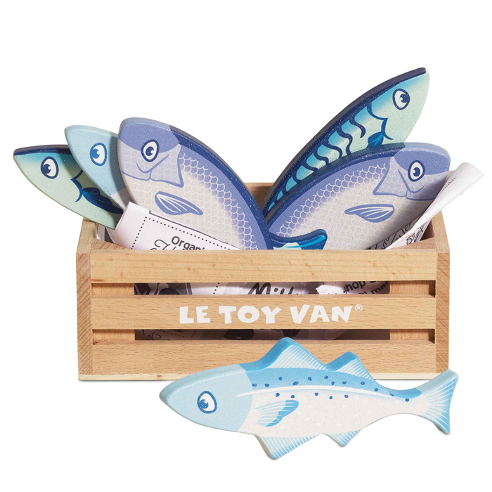 Fresh Fish Wooden Market Crate