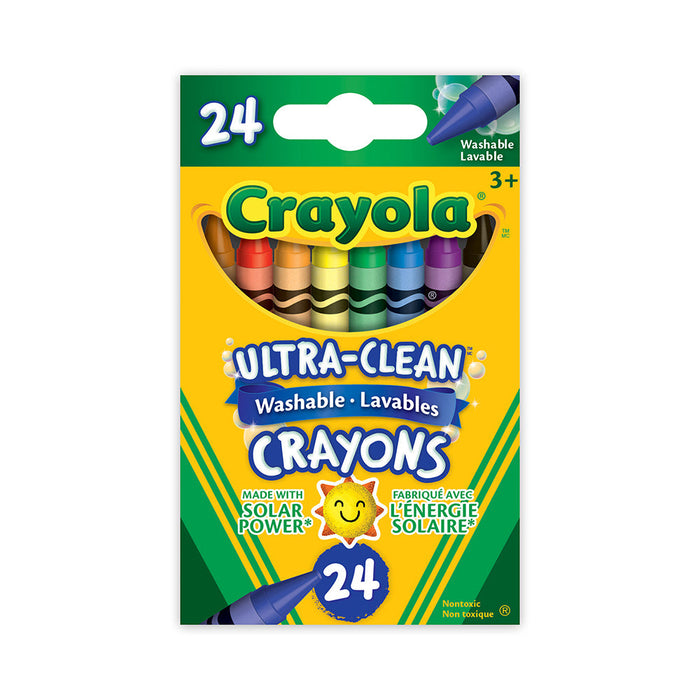 Washables Wax Crayons - Set of 24 (KT)