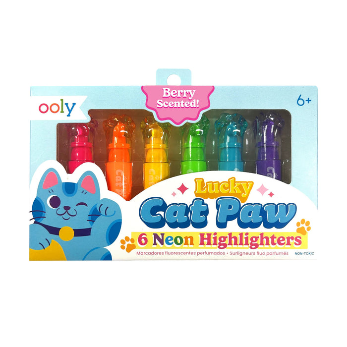 Lucky Cat Paw: Scented Neon Highlighters - Set of 6 (130-131)