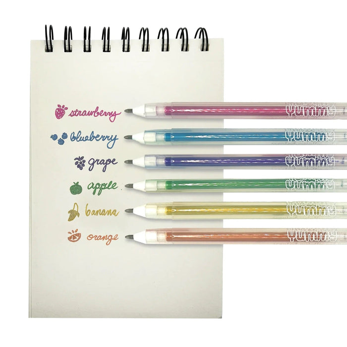 Yummy Yummy: Scented Metallic Gel Pens - 6pc Set