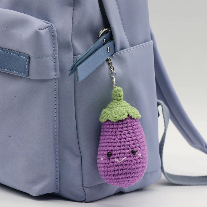 DIY Crochet Key Ring Kit - Eggplant