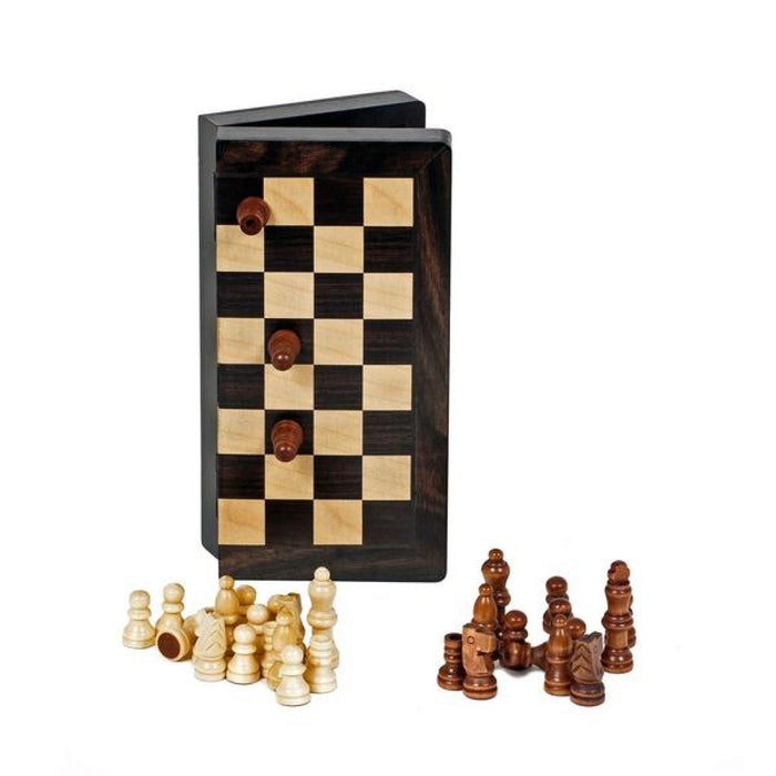 Chess - Magnetic Folding Wood 8 in. (UD)
