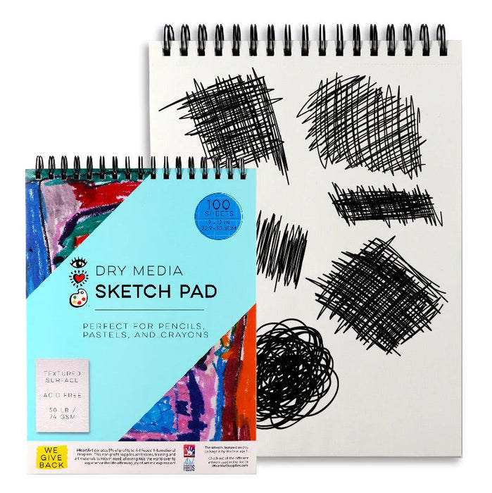 iHeartArt - Dry Media Sketch Pad (100 pgs) 9 x 12 in.