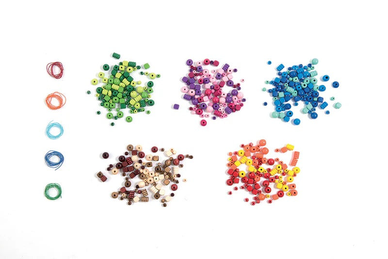 Artissimo - Wooden Beads - Tube Bright Colors 300 pcs. (KT)