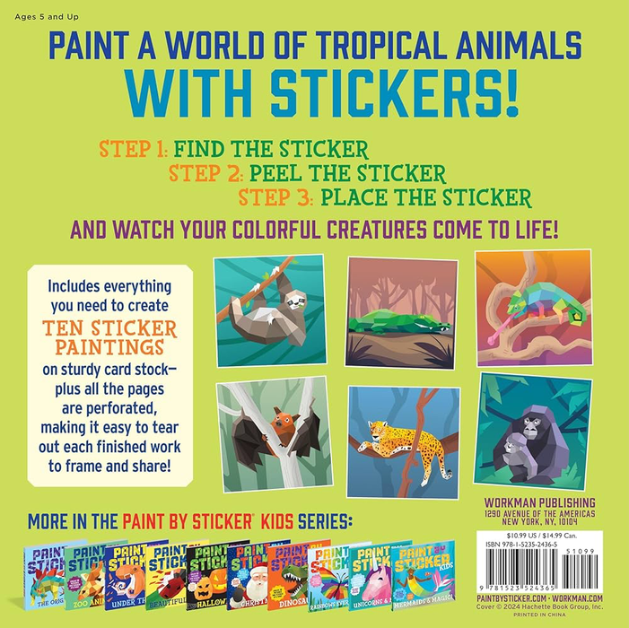 Paint by Sticker Kids: Rainforest Animals - BE