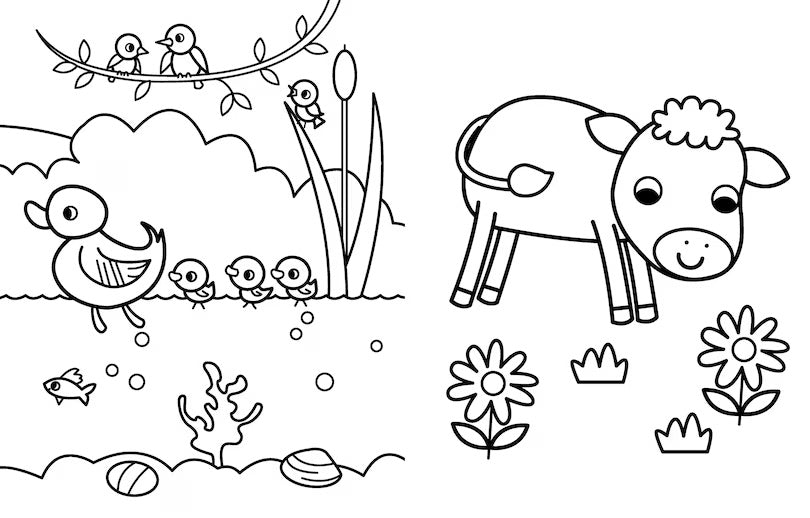 My Busy Baby Animals Coloring Book - PR