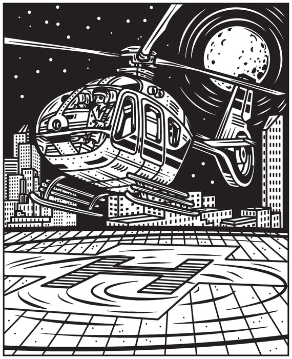 USB - Planes and Helicopters Magic Painting Book