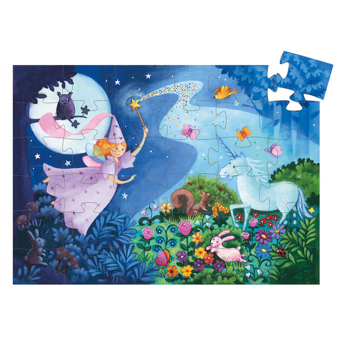 Silhouette Puzzle: the Fairy and the Unicorn - 36pc (DJ07225)