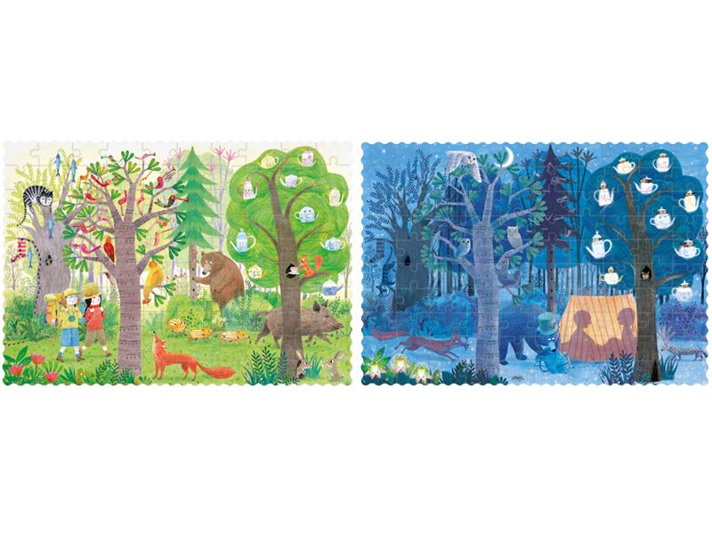 Reversible Night & Day In The Forest Pocket Puzzle - 100pc (PZ553U)