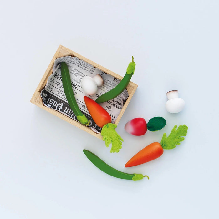 Harvest Vegetables Wooden Market Crate