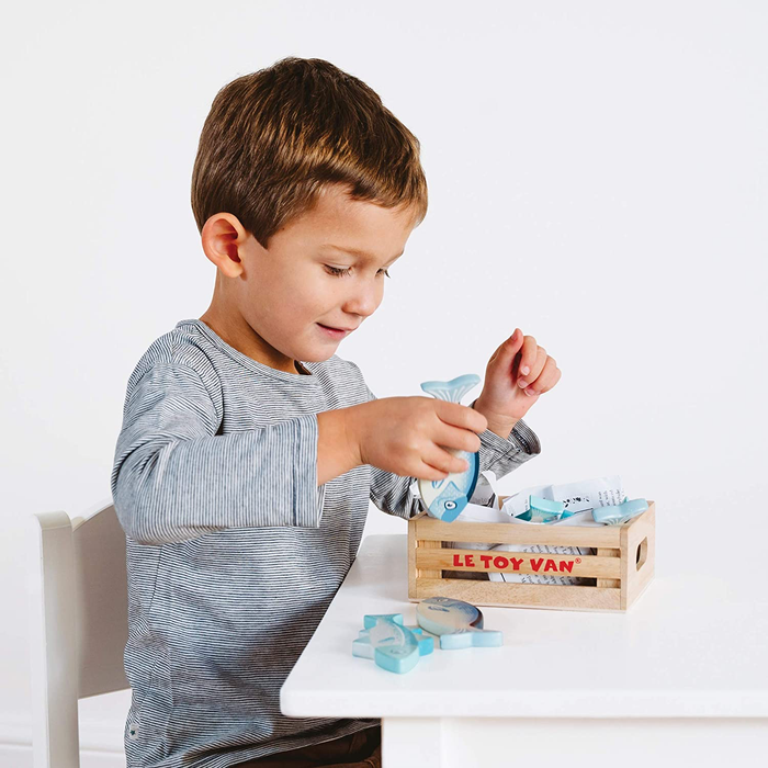 Fresh Fish Wooden Market Crate