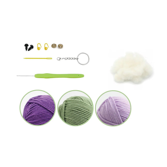 DIY Crochet Key Ring Kit - Eggplant