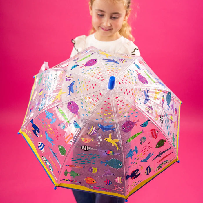 Transparent Colour Change Umbrella - Ocean (50P6154)
