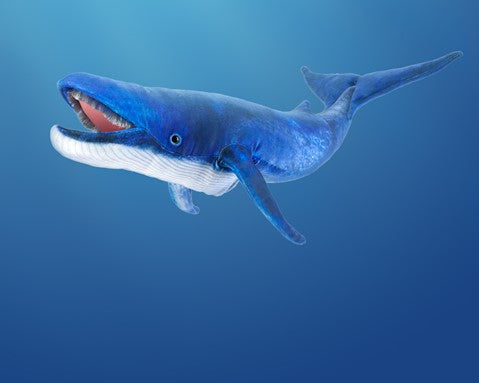 Whale, Blue (3182) - Hand Puppet