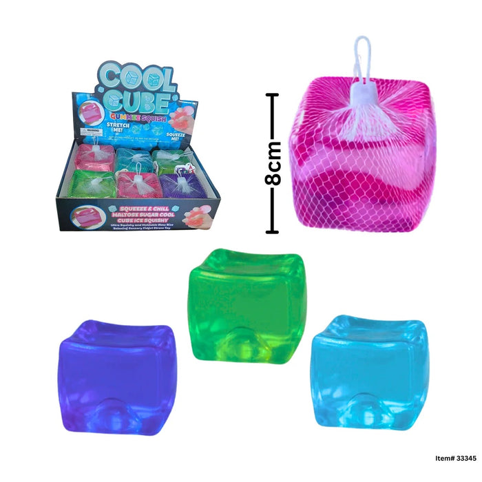 Jumbo Clear Sugar Gummee Squish Cube (33345) (CLS) - SORRY NO RETURNS