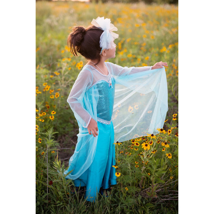 Velvety Soft Yellow Princess Gown w/ Arm Warmers- 7-8 Years (34107)