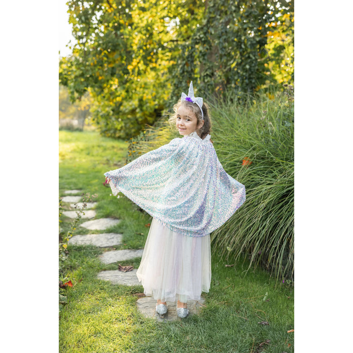 Cape & Headband - Unicorn Sparkle- 4-5 Years (51405)