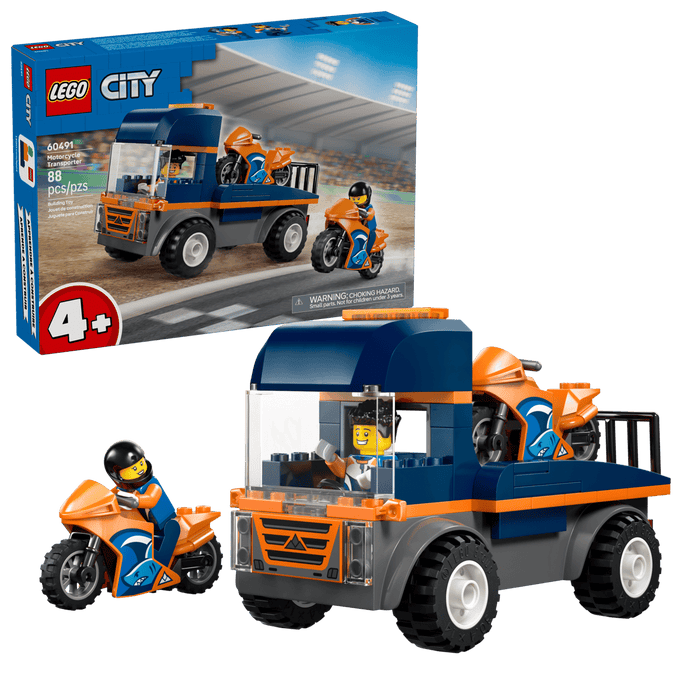Motorcycle Transporter - City Vehicles (60491) 4+