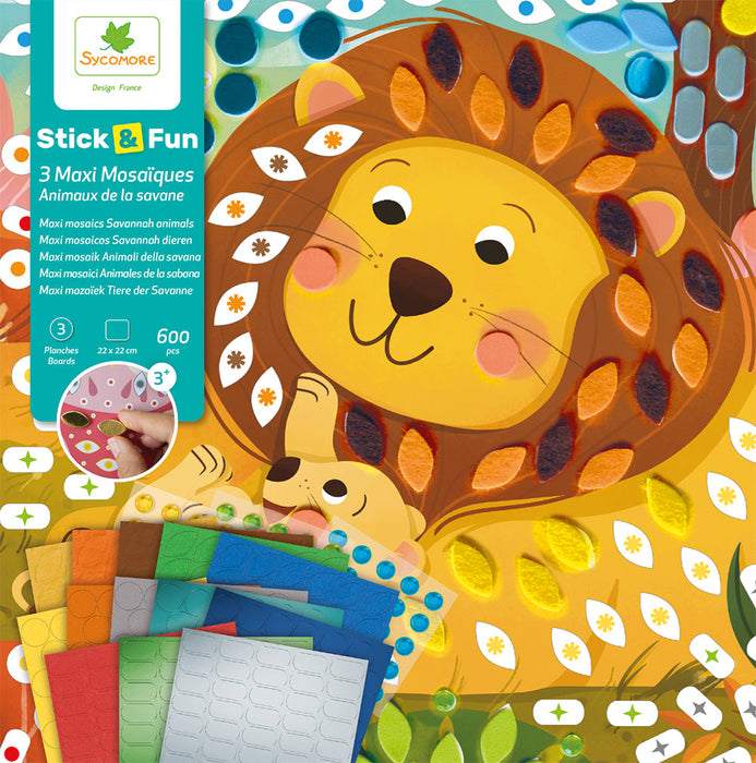 Stick'N Fun - SM 3 Mosaics -Savannah 600pc (KT)