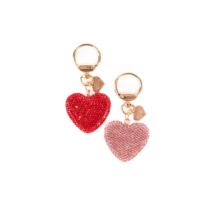 Bag Charm - Sparkling Crystal Heart - Assorted (82901)