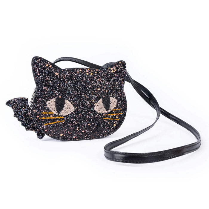 Purse - Cat's Meow Black Chunky Glitter Kitty 