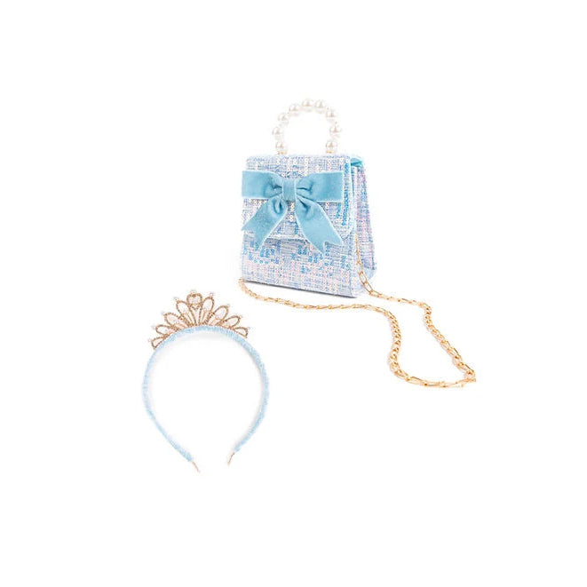 The Mademoiselle Mini Purse w/ Headband- Blue (83352)