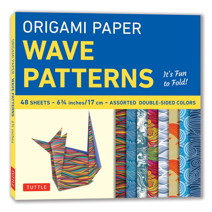 Origami Paper - Wave Patterns - 6 3/4 inch - 48 Sheets - PGC